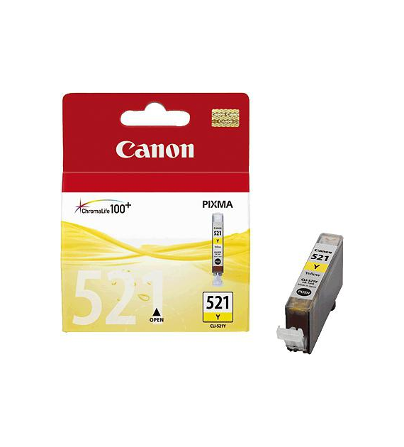 Tusz O Canon CLI521Y żółty 505s 9ml 2936B001 Canon iP3600 iP4600 MP620 MP630 MP980