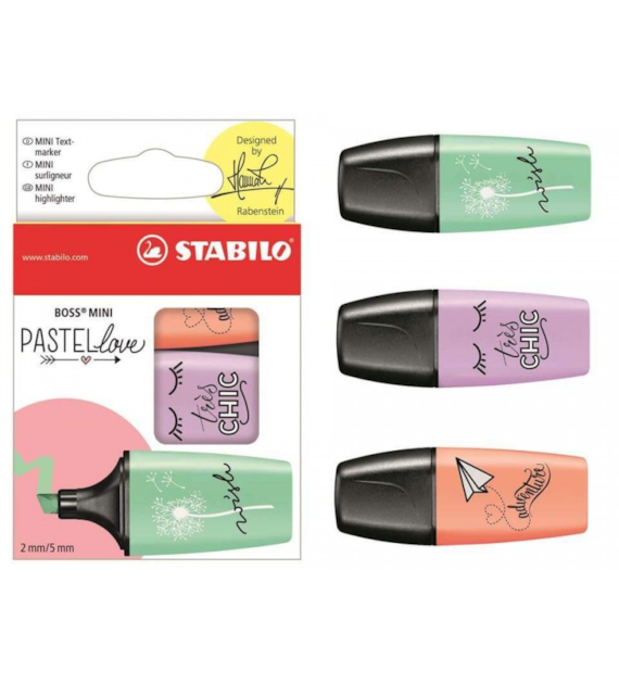 Zakreślacz Stabilo Boss Pastelove 07/03-57 3szt. Mini