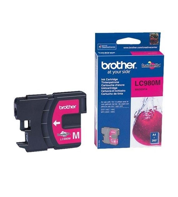 Tusz O Brother LC-980M purpurowy 260s Brother DCP-145C 165C