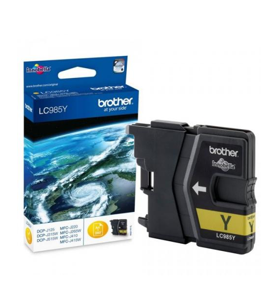 Tusz O Brother LC985Y Żółty 260 s. DCP-J125 DCP-J140W DCP-J315W DCP-J515W MFC-J220 MFC-J265W MFC-J410 MFC-J415W