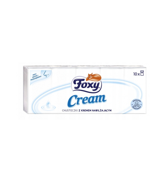 Chusteczki Higieniczne Foxy 10x10 Z Kremem