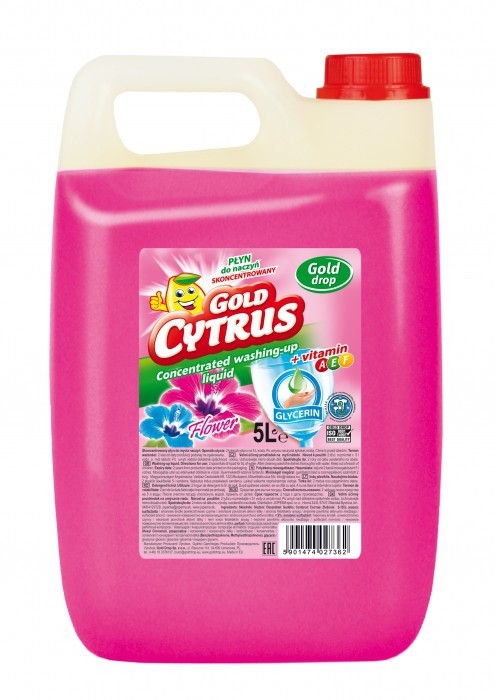 Płyn Do Mycia Naczyń Gold Cytrus 5L Flower