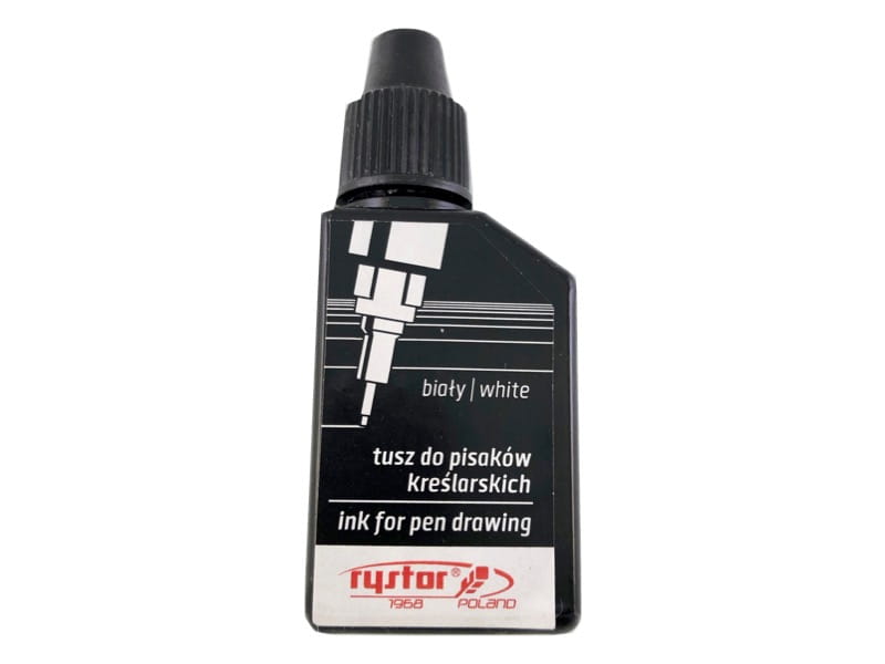 Tusz Kreślarski Biały 20ml 411-002 Rystor