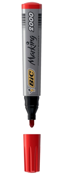 Marker Permanentny 2000 okrągły Bic Czerwony