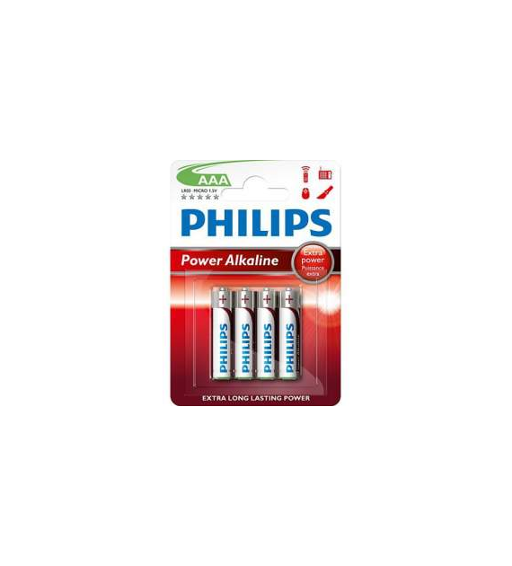 Baterie Alkaliczne Philips LR03/AAA 1,5 V opk 4 szt