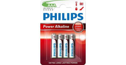 Baterie Alkaliczne Philips LR03/AAA 1,5 V opk 4 szt
