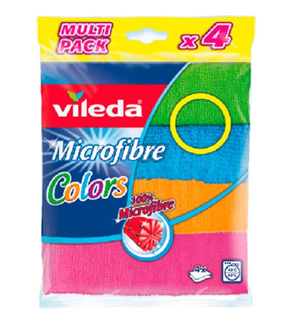 Vileda Ściereczki z mikrofibrą color opk 4 szt 192577