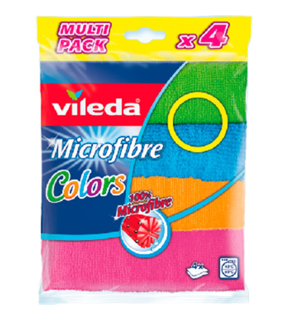 Ściereczki z mikrofibrą color opk 4 szt 192577 Vileda