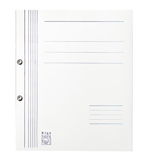 Skoroszyt Papierowy Oczkowy A4 1/1 0019 opk.50szt Bigo