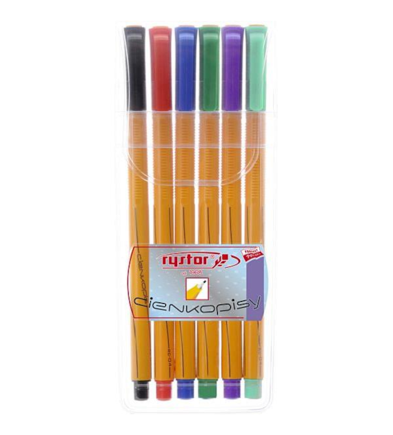 Cienkopis Rystor Kpl 6 Szt 0,4mm