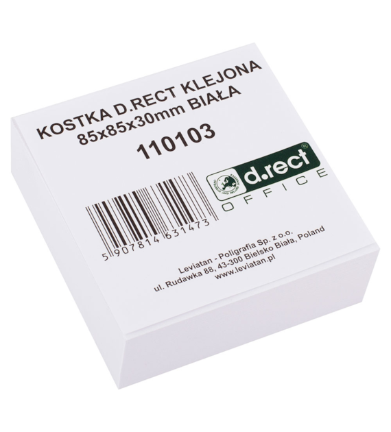 Kostka Biała Klejona 85x85x300 110103 D.rect