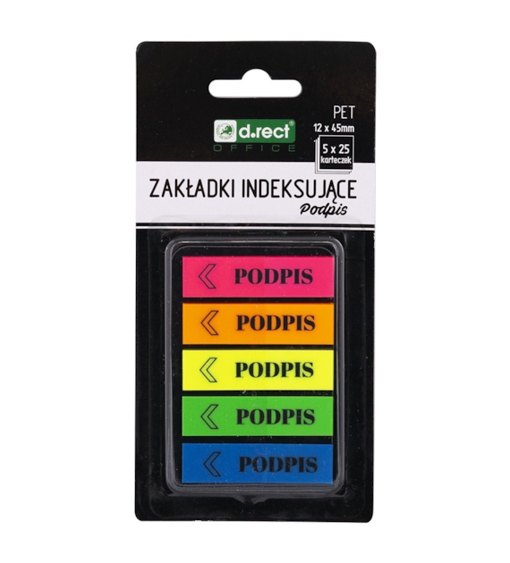 Zakładki Indeksujące PP podpis 5kol 110503 D'Rect