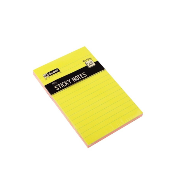 Bloczek Samoprzylepny 98x150 w Linie opk 100szt mix kol 110520 D'Rect