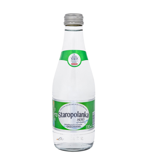 Woda Staropolanka Gazowana 0,33ml Szklana Butelka Bzw