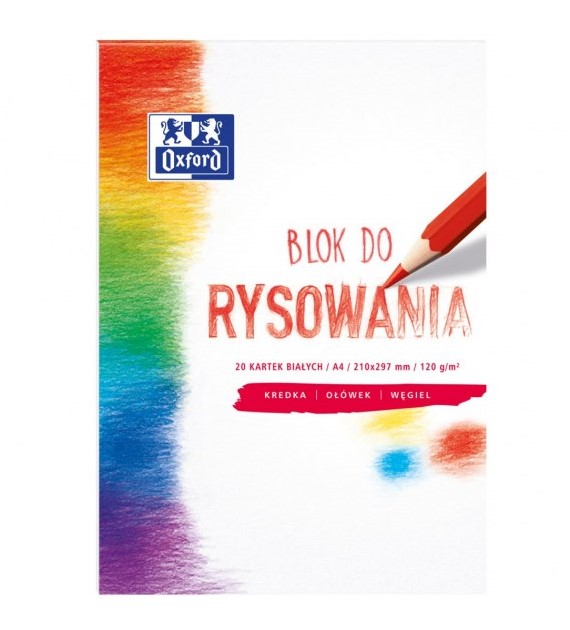 Blok Rysunkowy A4 20k 120g Biały 400093195 Oxford