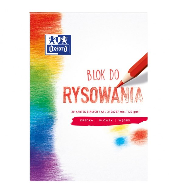 Blok Rysunkowy A4 20k 120g Biały 400093195 Oxford