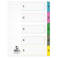 Przekładki Kartonowe Mylar A4 1-5 KF00161 Q-Connect