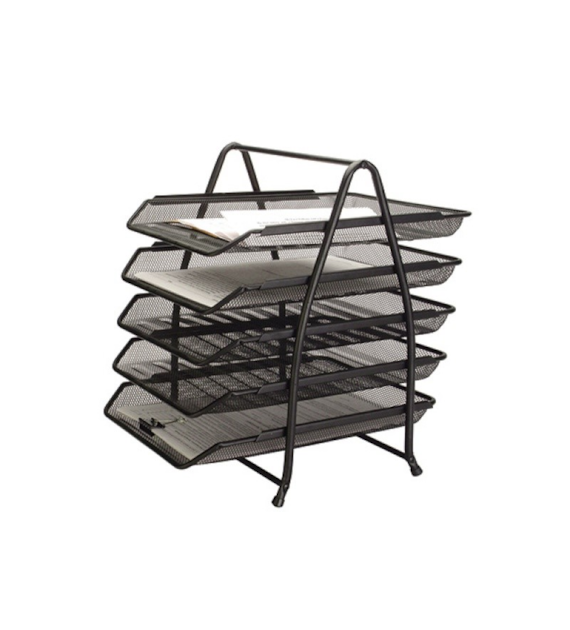 Zestaw 5 Szuflad Metalowych Czarny Siatka 275x350x375mm KF18474 Q-Connect