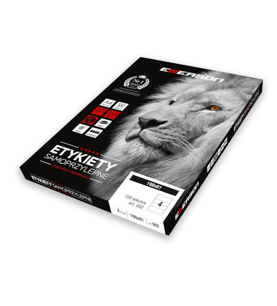 Etykiety Samoprzylepne A4 190x61 mm 100szt. 002 Emerson