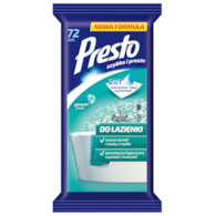 Presto Ściereczki nasączone Do Łazienek 72 szt 2W1
