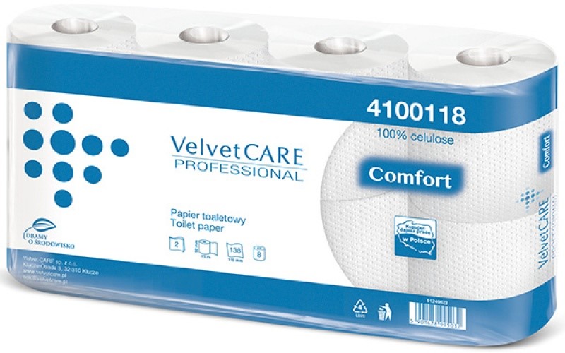 Papier Toaletowy Velvet 2-Warstwowy Care Professional opak 8szt