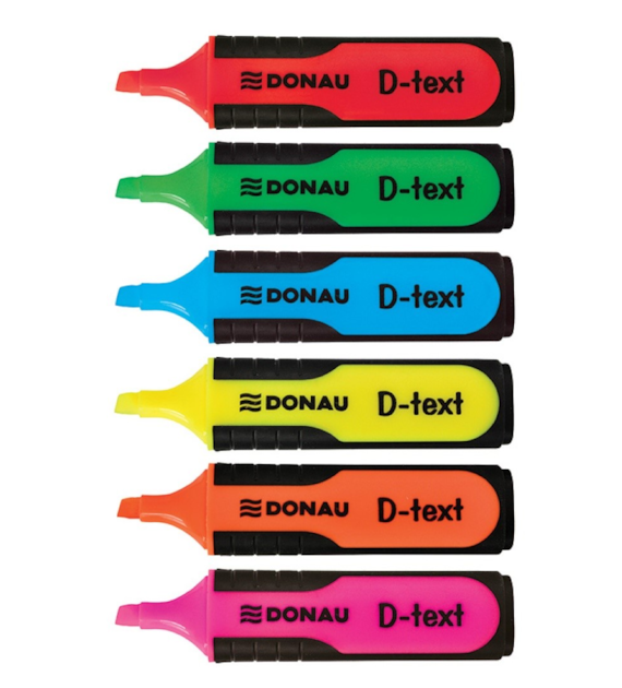 Zakreślacz Donau D-Text 7358001pl-04 Czerwony