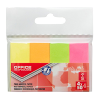 Zakładki Indeksujące Papierowe 20x50mm 4x50 Mix Neon 14215434-99 Office Product