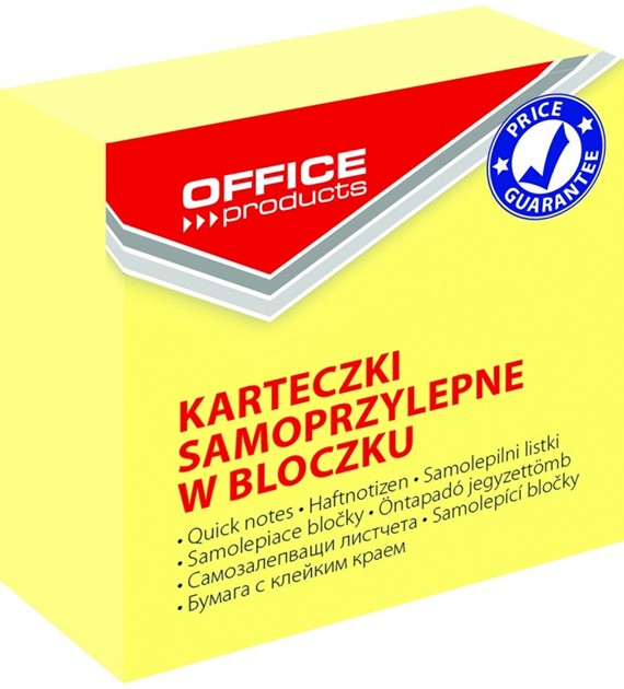 Bloczek Samoprzylepny 50x50mm 400k żółty Pastel 14048411-06 Office Product