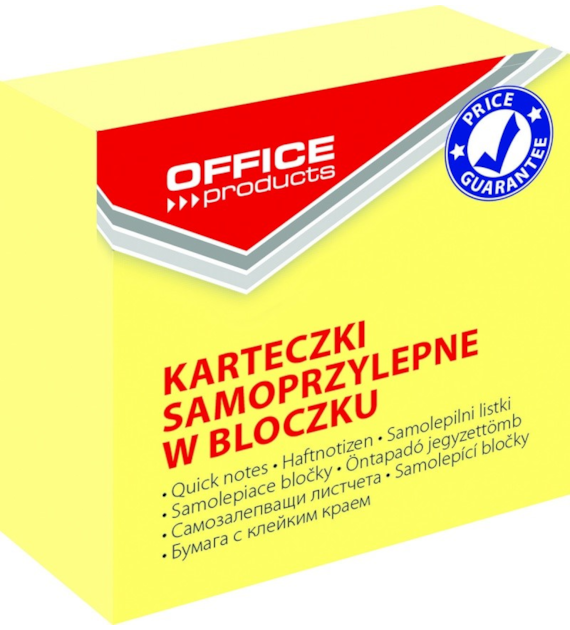 Bloczek Samoprzylepny 50x50mm 400k żółty Pastel 14048411-06 Office Product