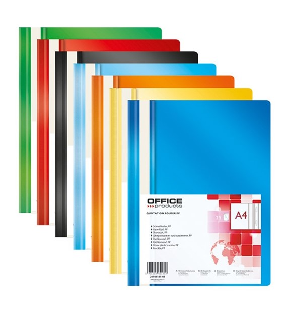 Skoroszyt A4 PP Bez Europerforacji Zielony opk.25szt. 21101111-02 Office Products