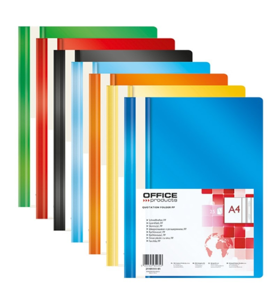 Skoroszyt A4 PP Bez Europerforacji Czarny opk. 25szt. 21101111-05 Office Products