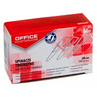 Spinacze Biurowe 28mm Trójkątne opk 100szt 18082825-19 Office Product