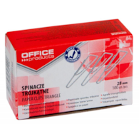 Spinacze Biurowe 28mm Trójkątne opk 100szt 18082825-19 Office Product