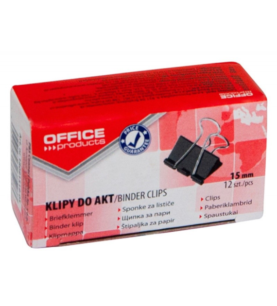Klipy Do Akt 15mm opk 12szt Office 18091519-05