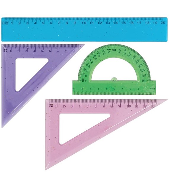 Zestaw Geometryczny GR-032  Neon Brokat 20cm Grand