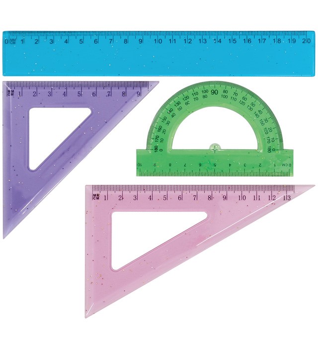 Zestaw Geometryczny GR-032  Neon Brokat 20cm Grand