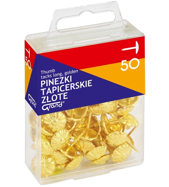 Pinezki Tapicerskie opk 50 Szt Złote 110-1482 Grand