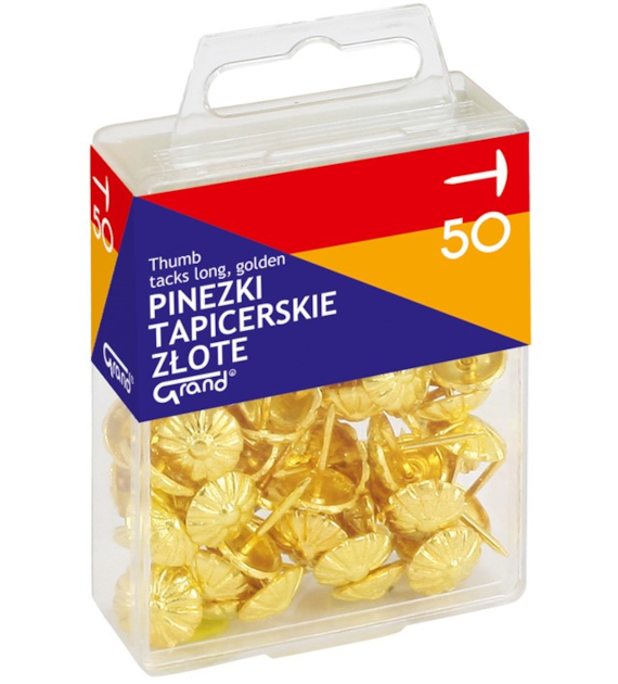 Pinezki Tapicerskie opk 50 Szt Złote 110-1482 Grand