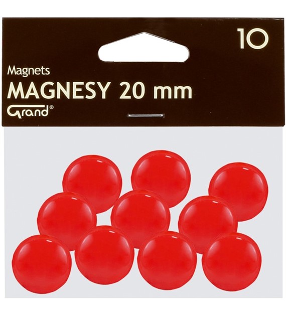 Magnesy 20mm  Czerwone opak 10szt 130-1688 Grand