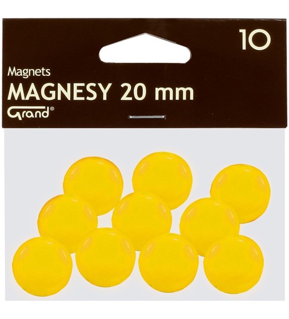 Magnesy 20mm Żółty opak10szt 130-1619 Grand