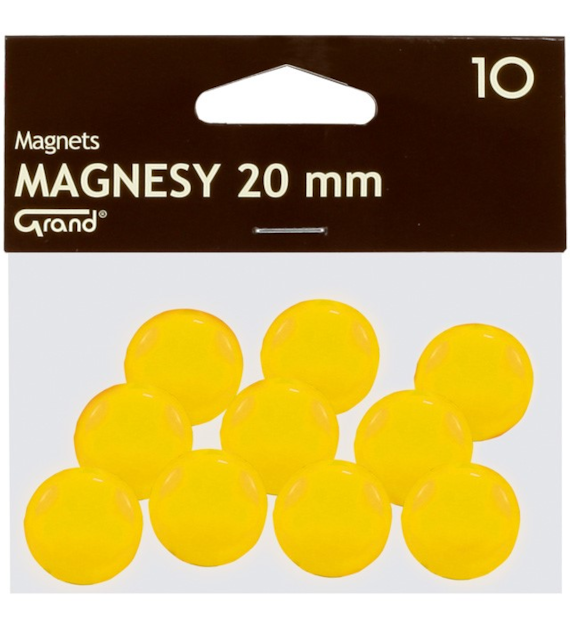 Magnesy 20mm Żółty opak10szt 130-1619 Grand