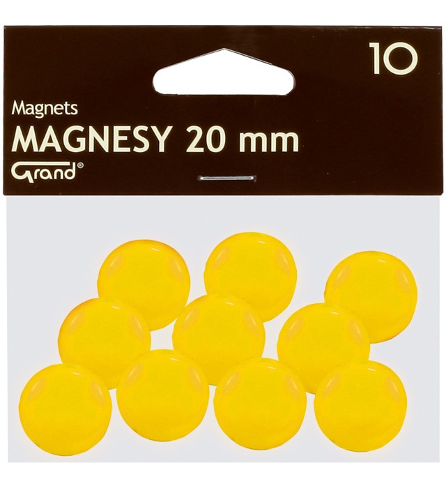 Magnesy 20mm Żółty opak10szt 130-1619 Grand