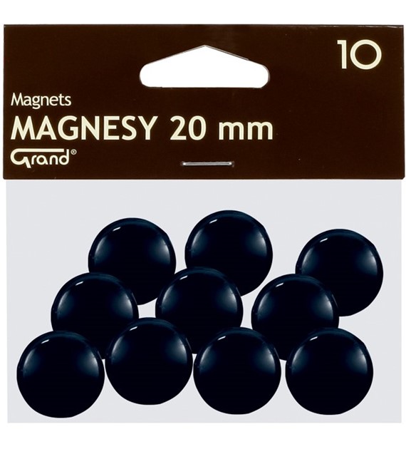 Magnesy 20mm  Czarne Opk 10szt Grand