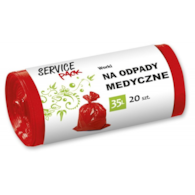 Worki Na Odpady Medyczne 35L LDPE Czerwone 20szt Service Pack