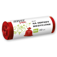 Worki Na Odpady Medyczne 60L LDPE Czerwone 20szt Service Pack