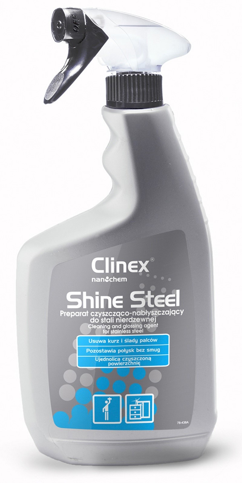 Płyn Do Czyszczenia I Konserwacji Powierzchni Ze Stali Szlach. Clinex 650ml CL77628