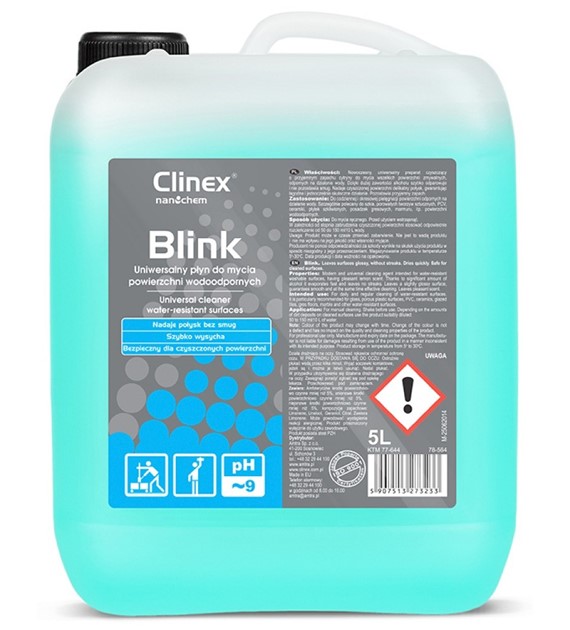 Uniwersalny płyn CLINEX Blink, do mycia powierzchni wodoodpornych, 5l