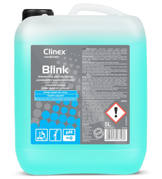 Uniwersalny płyn CLINEX Blink, do mycia powierzchni wodoodpornych, 5l