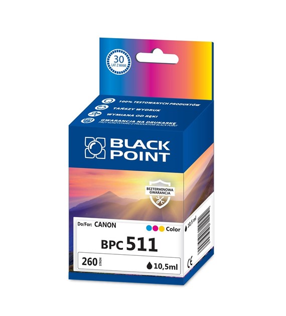 Tusz Z Canon BPC511 kolor CL511 260s Black Point    Bp Ip2700/2702 Mp240/Mp230