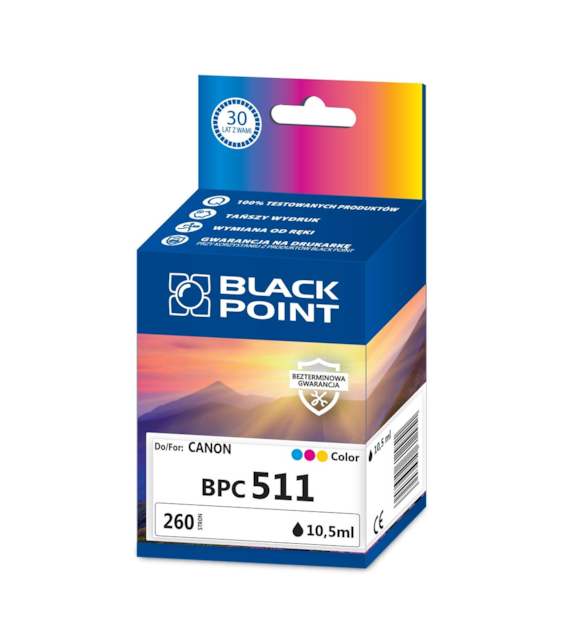 Tusz Z Canon BPC511 kolor CL511 260s Black Point    Bp Ip2700/2702 Mp240/Mp230
